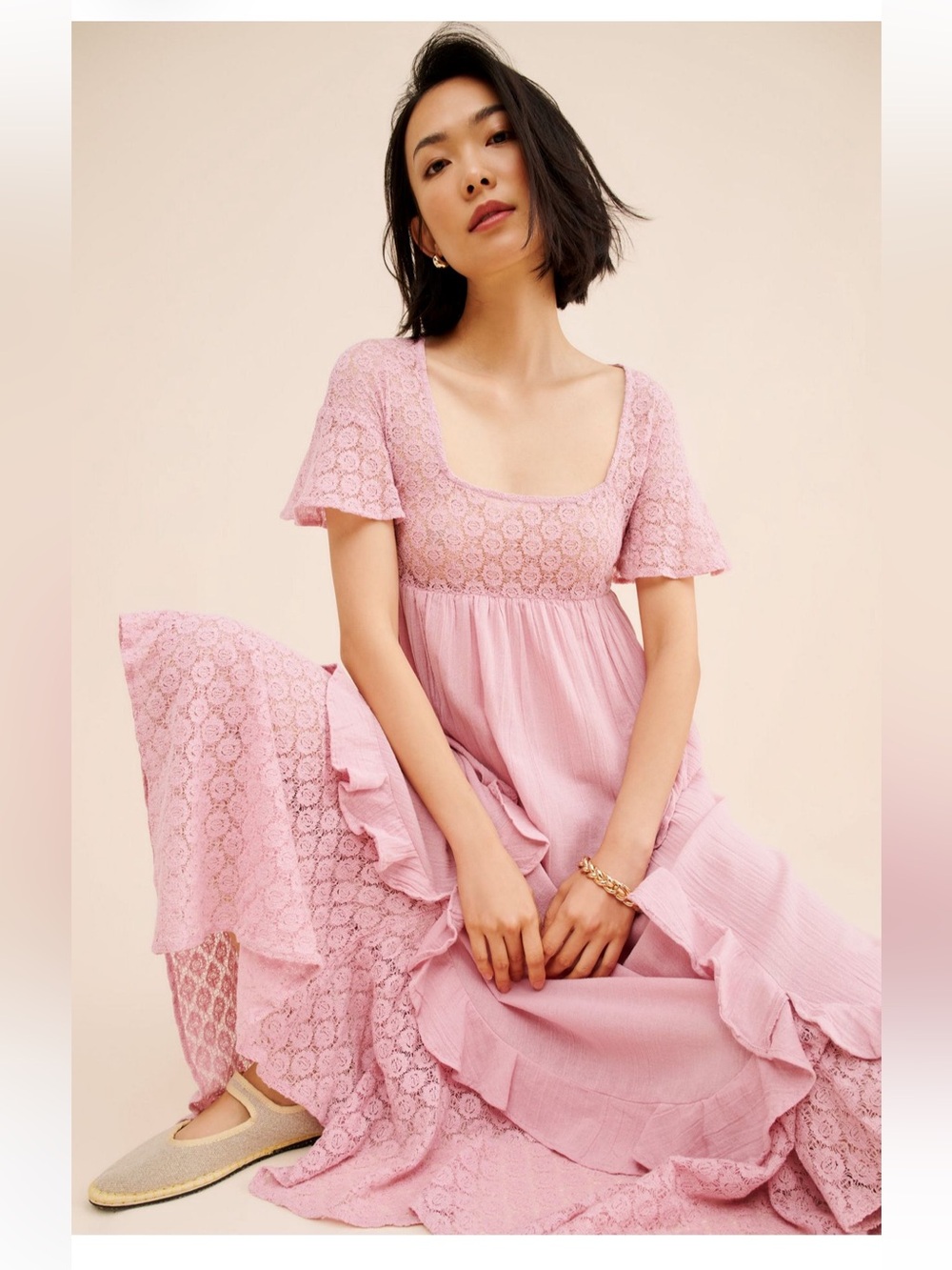 Free People Bring The Romance Midi Dress - Picture 3 of 10